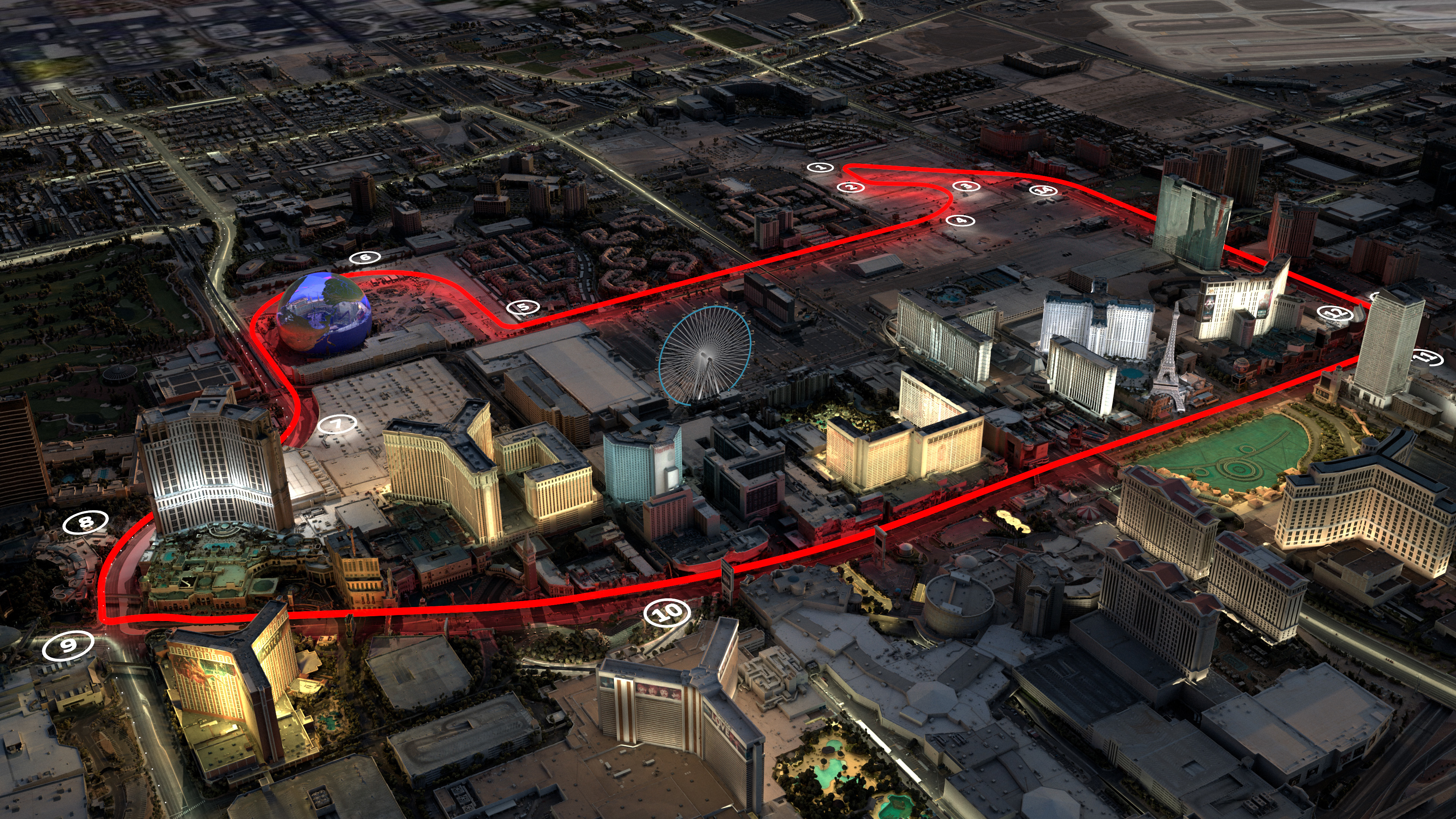 Formula 1 Grand Prix Las Vegas Course