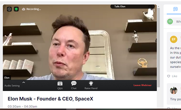 Virtual Successes: Connect Cyber and Mars Conference_Elon Musk