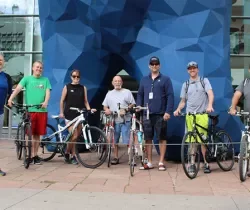 CCC employees celebrating Bike to Work Day