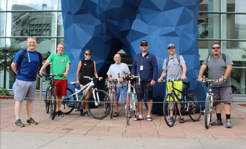 CCC employees celebrating Bike to Work Day