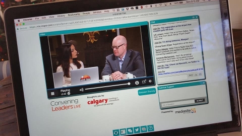Sarah Soliman interviewing Austin CVB President and CEO Tom Noonan